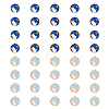 40Pcs 2 Colors Alloy Enamel Pendants ENAM-DC0001-17-1