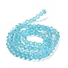 Transparent Electroplate Glass Beads Strands EGLA-A039-T2mm-L20-2