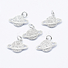 Brass Micro Pave Cubic Zirconia Pendants ZIRC-G130-21P-NR-1