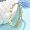 Eye 304 Stainless Steel Rhinestone Bangles for Women BJEW-Z092-09G-2