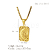 Stylish 304 Stainless Steel Sunbeam Pendant Necklace for Women's Daily Wear KZ7444-2-1