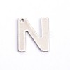 Tarnish Resistant 304 Stainless Steel Letter Charms STAS-O072-N-1