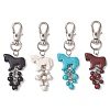 Synthetic Turquoise Dyed Horse Pendant Decorations HJEW-JM04666-2