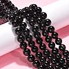 Synthetic Black Stone Beads Strands X-GSR12mmC044-4