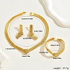 Exaggerated European Style Knot Shape Iron Mesh Chain Necklace & Bracelet & Dangle Stud Earring Jewelry Sets for Banquet VY1007-1