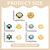 50Pcs 5 Styles Multi-Petal Alloy Enamel Bead Caps FIND-ME0001-41-2