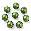 Spray Painted ABS Plastic Imitation Pearl Beads OACR-T015-05B-09-3