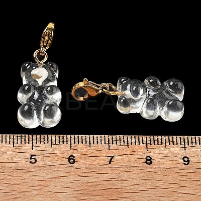 Bear Resin Pendant Decorations STAS-M092-01G-03-1