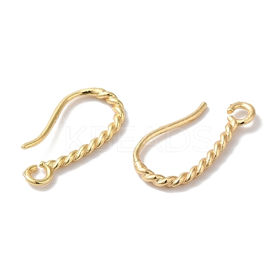 Long-Lasting Plated Brass Ear Wire X-KK-K381-07G-02-1
