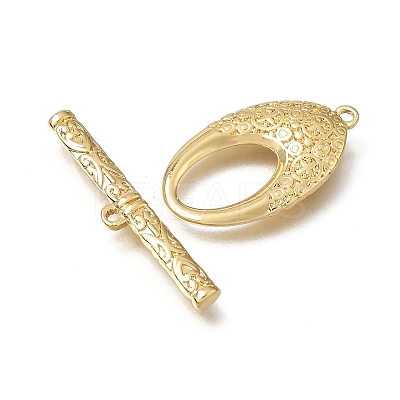 Brass Toggle Clasps KK-CJC6001-01B-G-RS-1