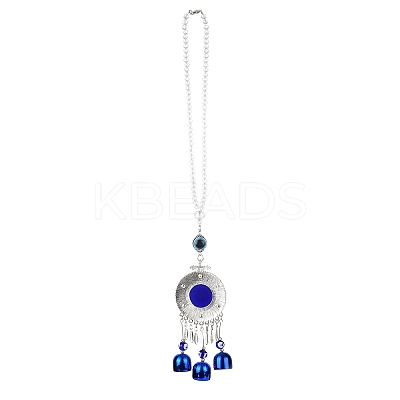 Evil Eye Alloy Lampwork Pendant Decorations LS-HJEW-M005-02E-AS-1