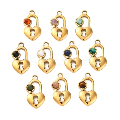 Natural Mixed Stone Pendants STAS-Z100-07G-1