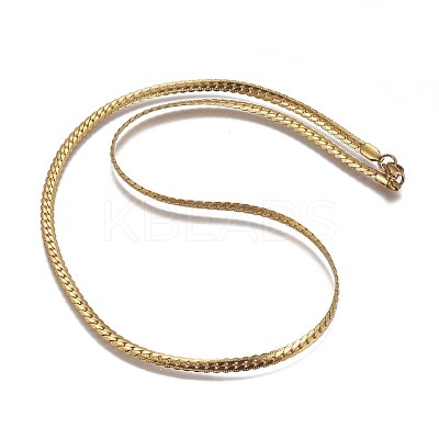 304 Stainless Steel Curb Chain Necklaces NJEW-F261-06G-1