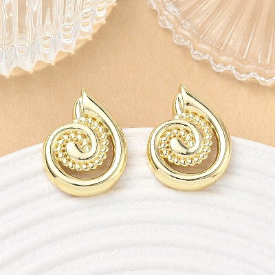 Brass Stud Earrings for Women KK-CBAD851-39G-1