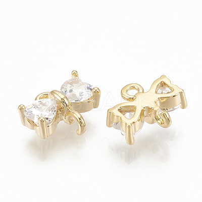 Brass Cubic Zirconia Links ZIRC-Q014-085G-1