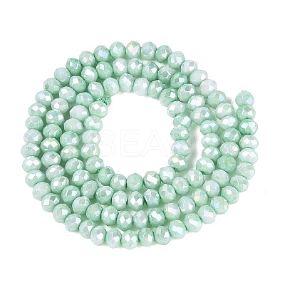 Anti-Tarnish Dyed Rondelle Glass Beads Strands LS-EGLA-T021-3mm-17-08-1