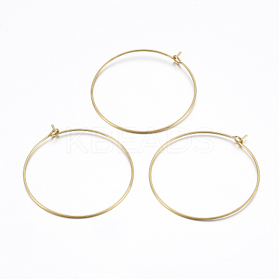 Brass Hoop Earring Findings KK-K225-37-C-1