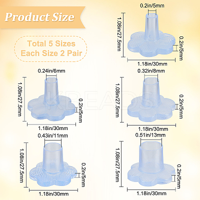 10 Sets 5 Style TPU Plastic High Heel Stoppers Protector AJEW-GF0005-21A-1