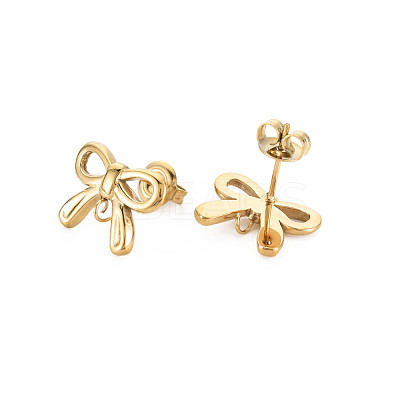 Ion Plating(IP) 304 Stainless Steel Stud Earring Findings STAS-N097-228-1