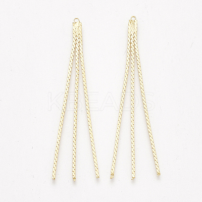 Brass Serpentine Chain Tassel Big Pendants X-KK-T035-133G-1