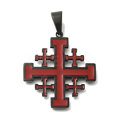 304 Stainless Steel Enamel Pendants STAS-C105-10EB-1