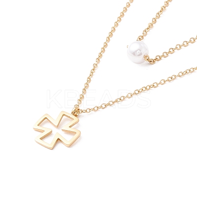 304 Stainless Steel Necklaces NJEW-M189-07G-1