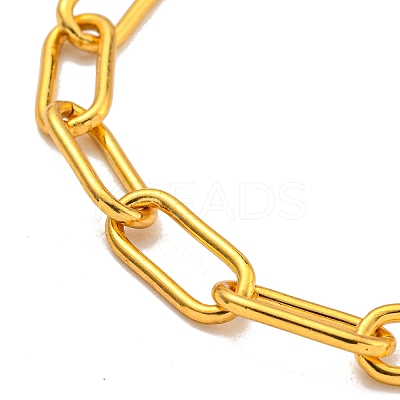 Brass Paperclip Chains Bracelets for Women LS-BJEW-G703-09G-1