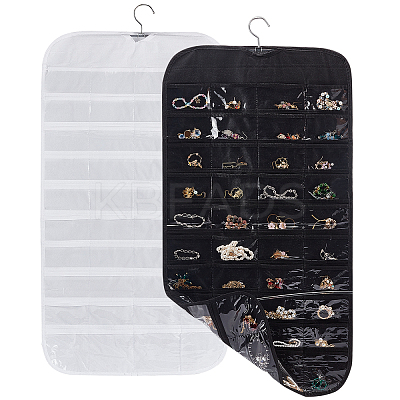 2Pcs 2 Colors Non-Woven Fabrics Jewelry Hanging Display Bags AJEW-NB0003-25-1