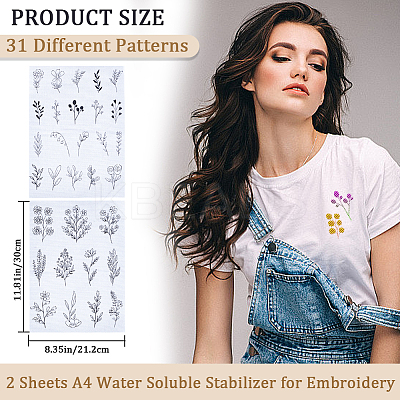 Bohemia Style Water Soluble Fabric DIY-WH0488-17L-1