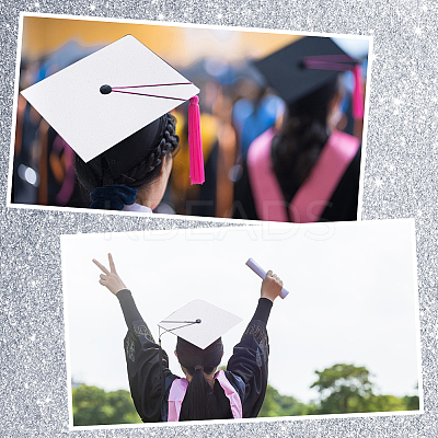 Square EVA Glitter Graduation Cap Topper Stickers DIY-WH20053-05B-1
