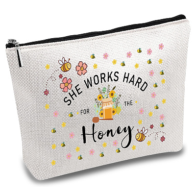 Teachers' Day Polycotton Canvas Storage Bags ABAG-WH0029-069-1