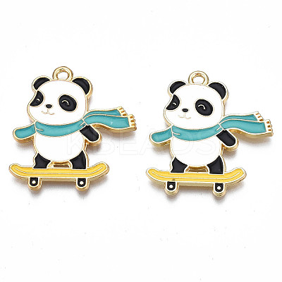 Rack Plating Alloy Enamel Pendants LS-ENAM-N055-044-1