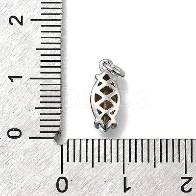 Horse Eye Brass with Glass Charms KK-G525-04P-01-1