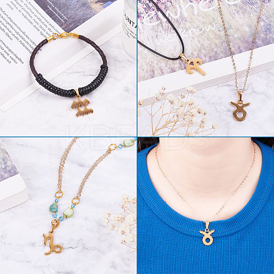 304 Stainless Steel Pendants STAS-BT0001-06G-1