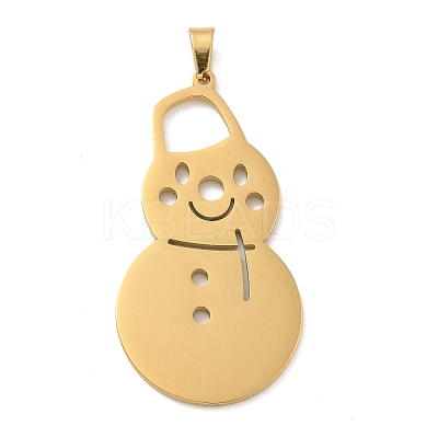 Christmas Theme 304 Stainless Steel Pendants STAS-Q005-01G-04-1