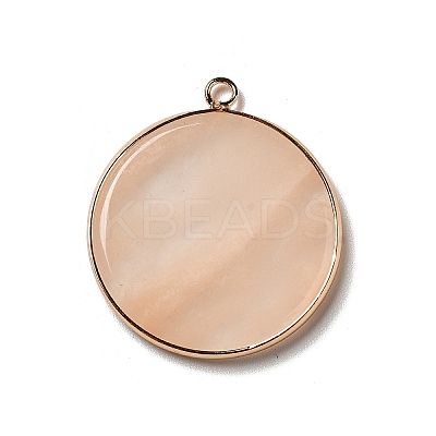 Natural Pink Aventurine Pendants G-A213-01G-03-1