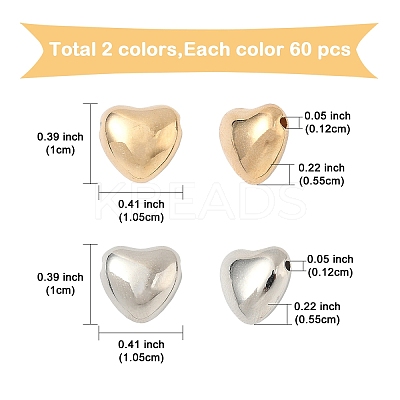 120Pcs 2 Colors CCB Plastic Beads CCB-YW0001-58-1