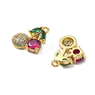 Brass Micro Pave Cubic Zirconia Pendants KK-P290-02B-G01-1