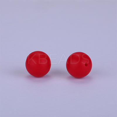 Round Silicone Focal Beads SI-JX0046A-123-1