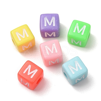 Opaque Acrylic European Beads AC-CBA7A73-01M-1