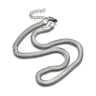 Non-Tarnish 304 Stainless Steel Herringbone Chains Necklaces X-NJEW-G340-03P-1