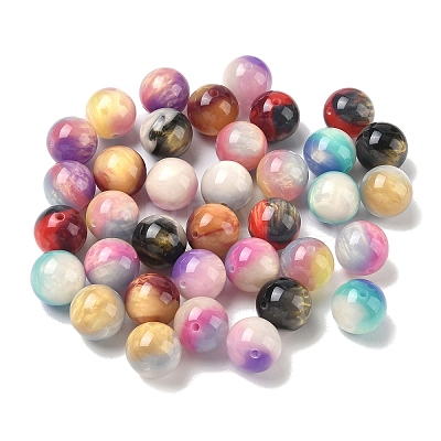 UV Reactive Resin Imitation Cat Eye Beads RESI-F073-05-1