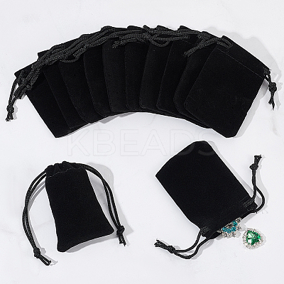 60Pcs Rectangle Velvet Drawstring Pouches TP-NB0001-66A-1