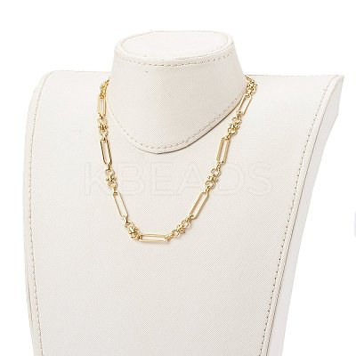 Brass Link Chain Necklaces X-NJEW-JN03365-1
