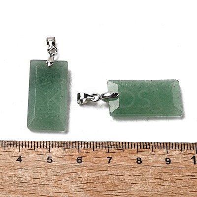 Natural Green Aventurine Faceted Pendants G-U031-04P-03-1