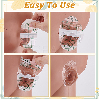 180Pcs 2 Styles PU Baby Waterproof Ear Stickers AJEW-GA0008-18A-1