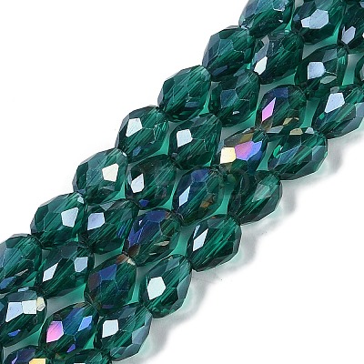 Transparent Electroplate Glass Beads Strands LS-EGLA-N013-T4mm-B24-1