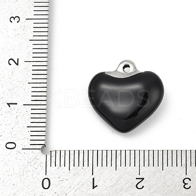 304 Stainless Steel Enamel Pendants STAS-Q350-19P-B-1