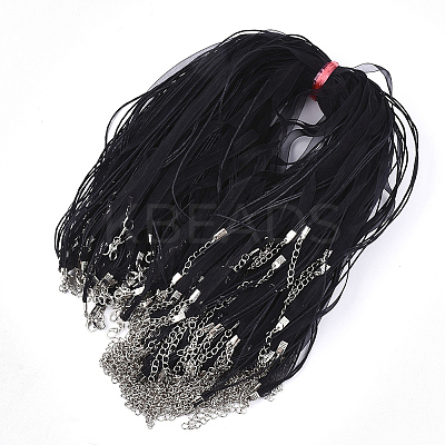 Waxed Cord and Organza Ribbon Necklace Making LS-X-NCOR-T002-332-1