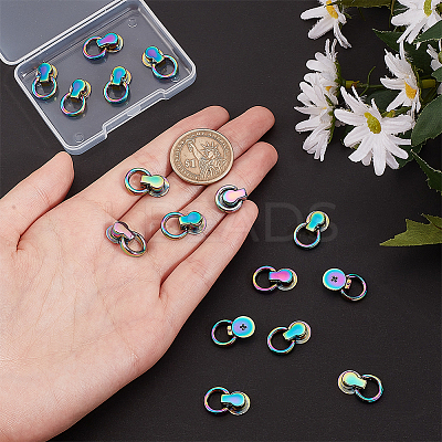 16Pcs Alloy Button Studs Rivets PURS-WR0001-16-1